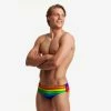 FUNKY TRUNKS - Mens Brief Classic Rainbow Racer