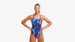 FUNKITA - Ladies Diamond Back One Piece Swimsuit Zee Bra