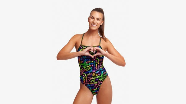 FUNKITA - Ladies Strapped In One Piece Love Funky - Image 4