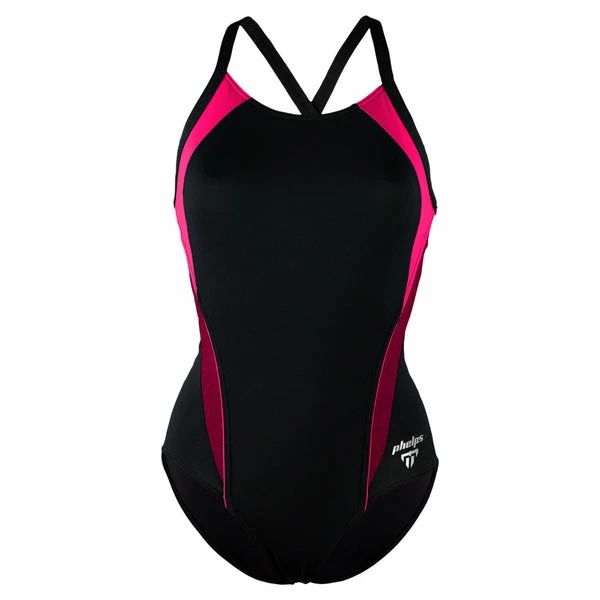 Michael Phelps - Womens Swimsuit Kalista Black & Pink - Image 3