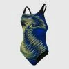 Speedo - Womens Swimsuit Placement Powerback Black/Blue