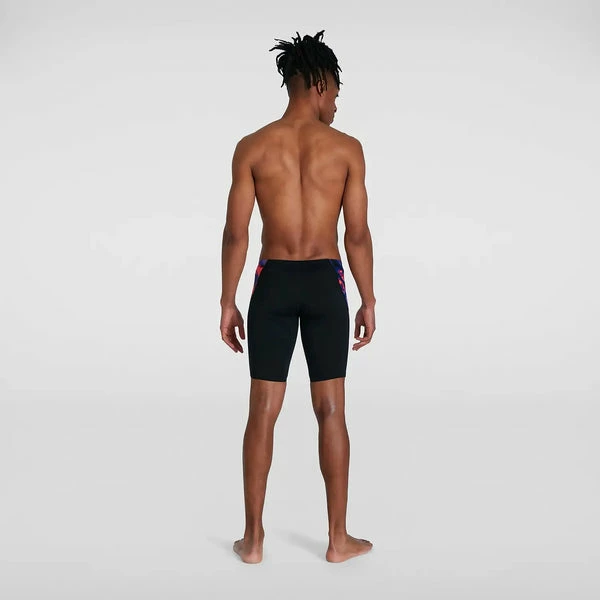 Speedo - Men's Jammer Allover Digital V-Cut Black/Red - Image 2
