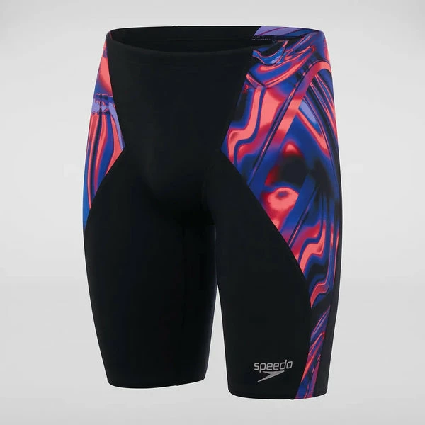 Speedo - Men's Jammer Allover Digital V-Cut Black/Red - Image 4