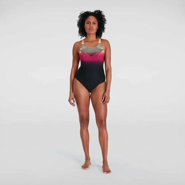Speedo - Women's Swimsuit Placement Medalist Black/Red