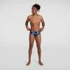 Speedo - Mens Brief Bio-Illuminate Allover 8cm Black/Blue