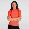 Speedo - Women's Swimwear Short Sleeved Sun Protection Top Neon Orange