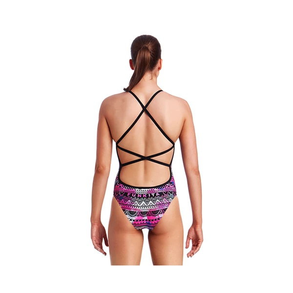 FUNKITA - Ladies Strapped In One Piece Skull Swim - Image 3