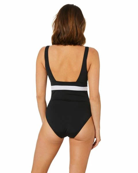 Zoggs - Womens Graffix Print Square Back Black - Image 2