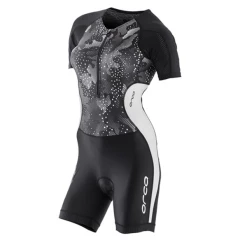 Orca - Womens Trisuit Core Short Sleeved Racesuit Black/White