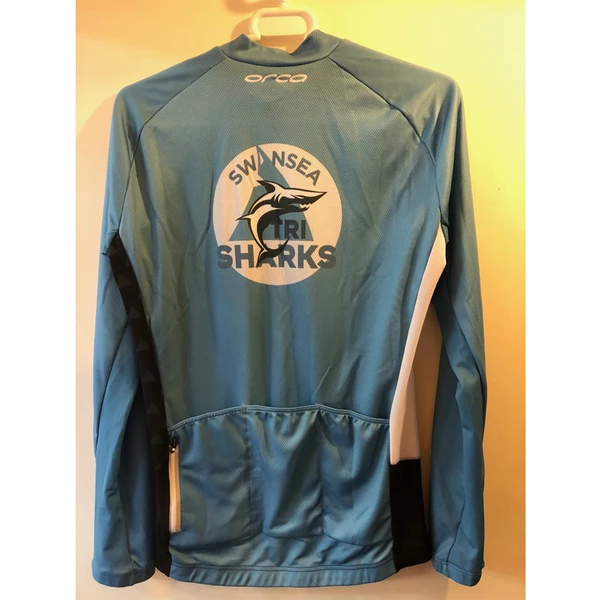 Orca - Womens Cycle Jersey Custom Long Sleeved TriSharks - Image 2