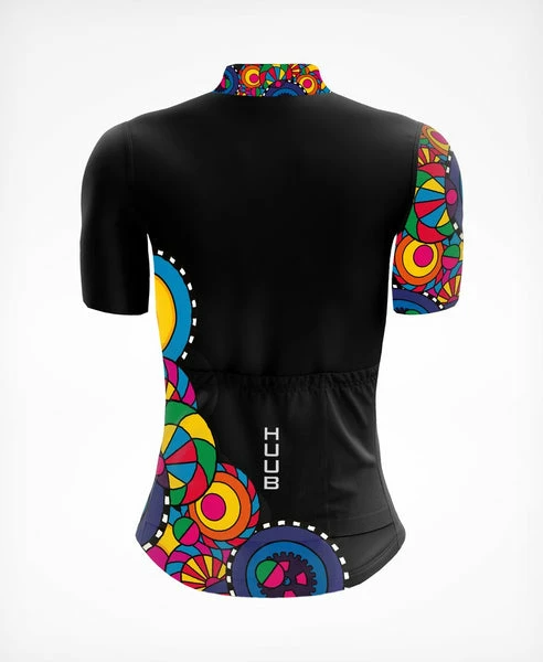 HUUB - Womens Cycle Jersey Kaleidoscope Short Sleeve Black - Image 2