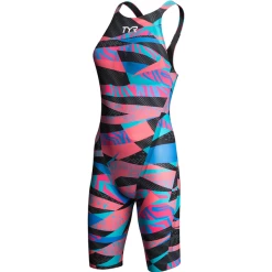 TYR - Womens Racesuit Avictor Prelude Open Back Blue/Pink