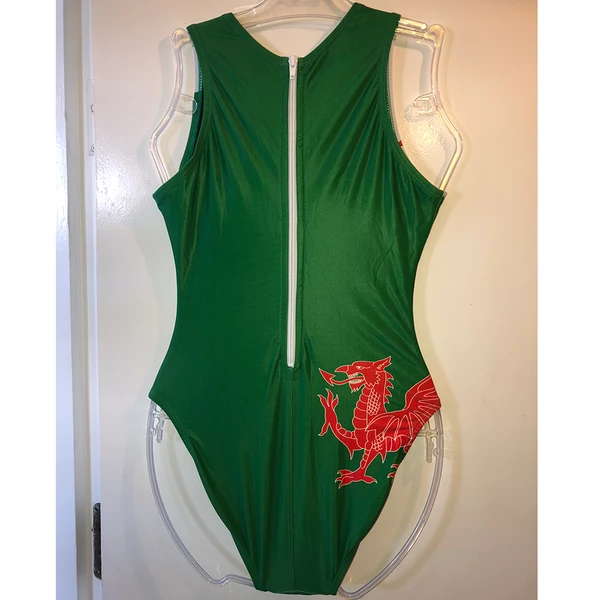 Finis - Custom Female Waterpolo Welsh Dragon Swimsuit - Image 2