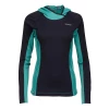 Zoot - Womens Ocean Side Hoodie Black/Aquamarine Stripe
