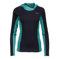 Zoot - Womens Ocean Side Hoodie Black/Aquamarine Stripe