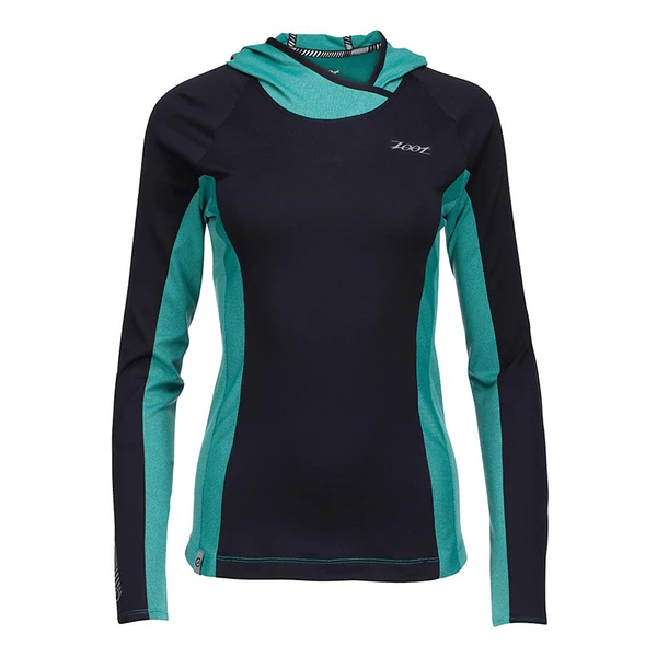 Zoot - Womens Ocean Side Hoodie Black/Aquamarine Stripe