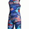 TYR - Womens Racesuit Avictor Prelude Open Back Red/White/Blue