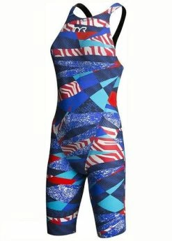 TYR - Womens Racesuit Avictor Prelude Open Back Red/White/Blue