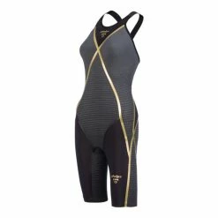 Michael Phelps - Womens Racesuit Open Back Matrix Black/Dark Grey