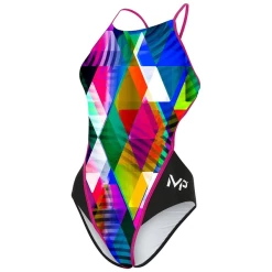 Michael Phelps - Womens Zuglo Open Back L Multicolour Black