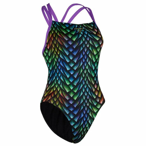 Michael Phelps - Womens Swimsuit Open Back Peacock