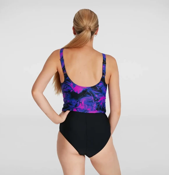 Speedo - Womens Evie Shaping Tankini Black Purple - Image 4