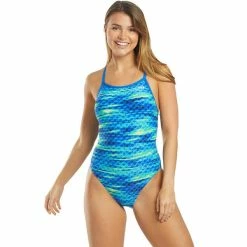 TYR - Womens Swimsuit Castaway Diamondfit Blue/Green